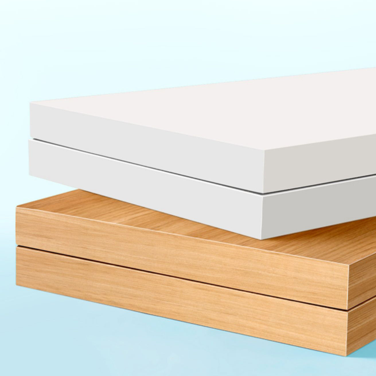 71" H X 9.5" W Modern Bookshelf Wooden Closed Back Bookcase with Rectangular Shelves