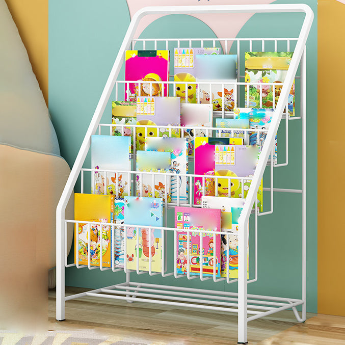 3/4/5/6-shelf Ladder Bookcase Modern Metal and Closed Back Book Shelf