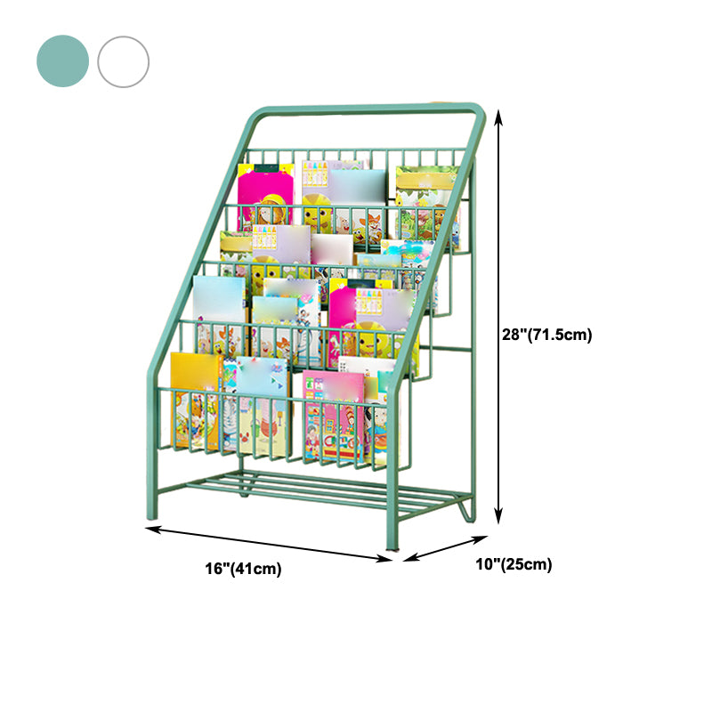 3/4/5/6-shelf Ladder Bookcase Modern Metal and Closed Back Book Shelf
