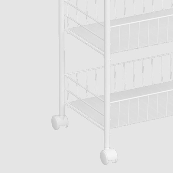 Modern Etagere Metal Bookcase Open Back Bookshelf for Balcony and Living Room