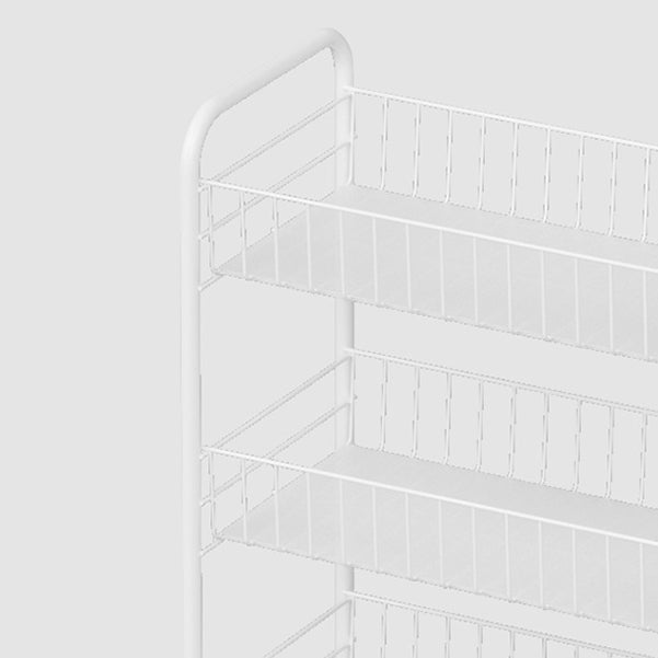 Modern Etagere Metal Bookcase Open Back Bookshelf for Balcony and Living Room