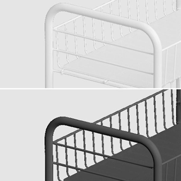 Modern Etagere Metal Bookcase Open Back Bookshelf for Balcony and Living Room