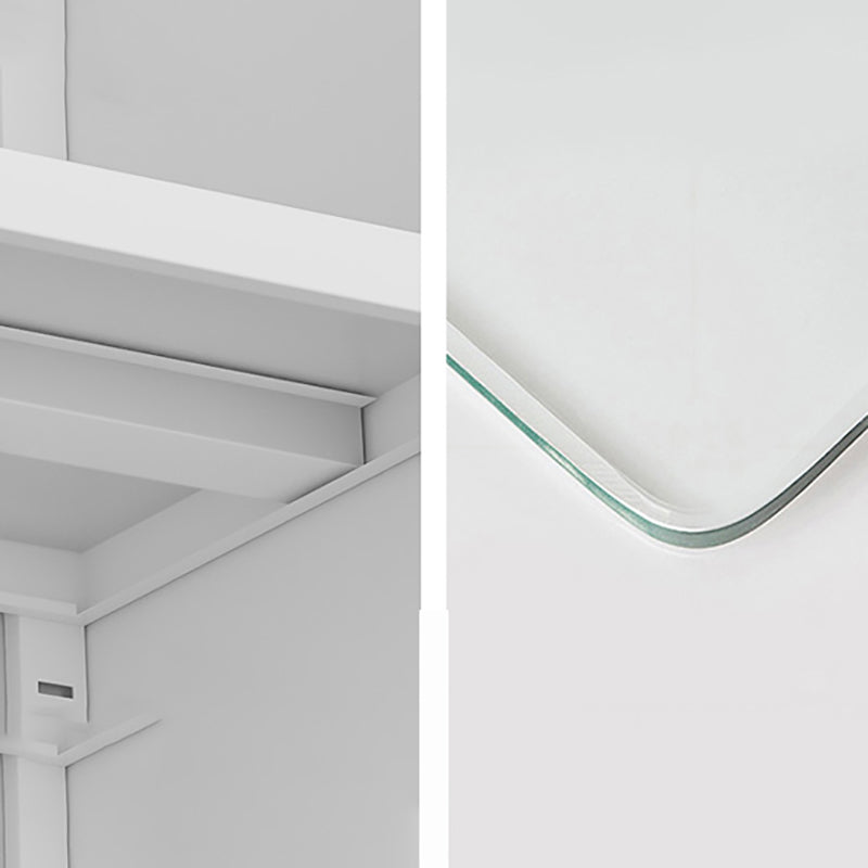 13" Wide Modern Bookshelf Closed Back Bookcase with Rectangular Shelves