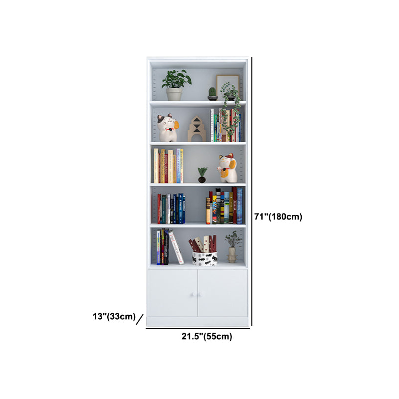 13" Wide Modern Bookshelf Closed Back Bookcase with Rectangular Shelves