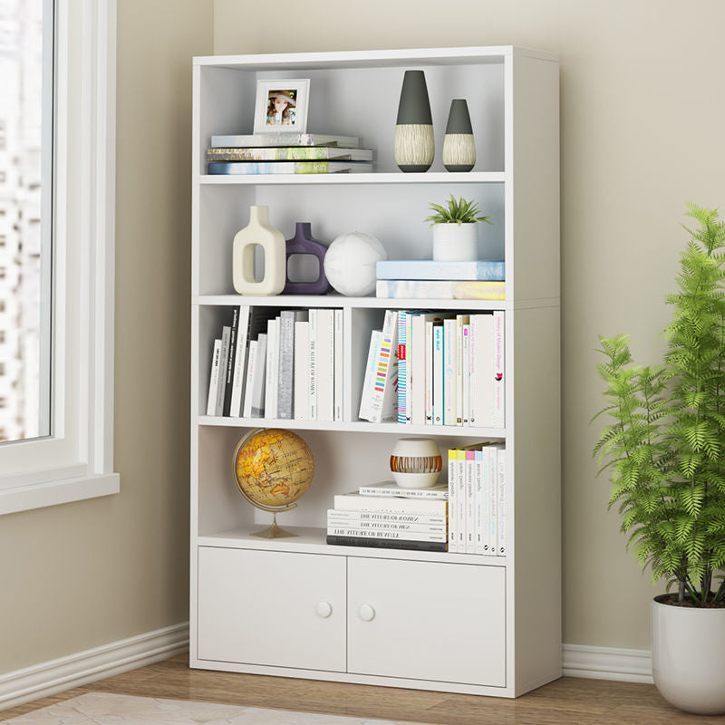 Modern Style Bookshelf Closed Back Engineered Wood Urban Bookcase for Home