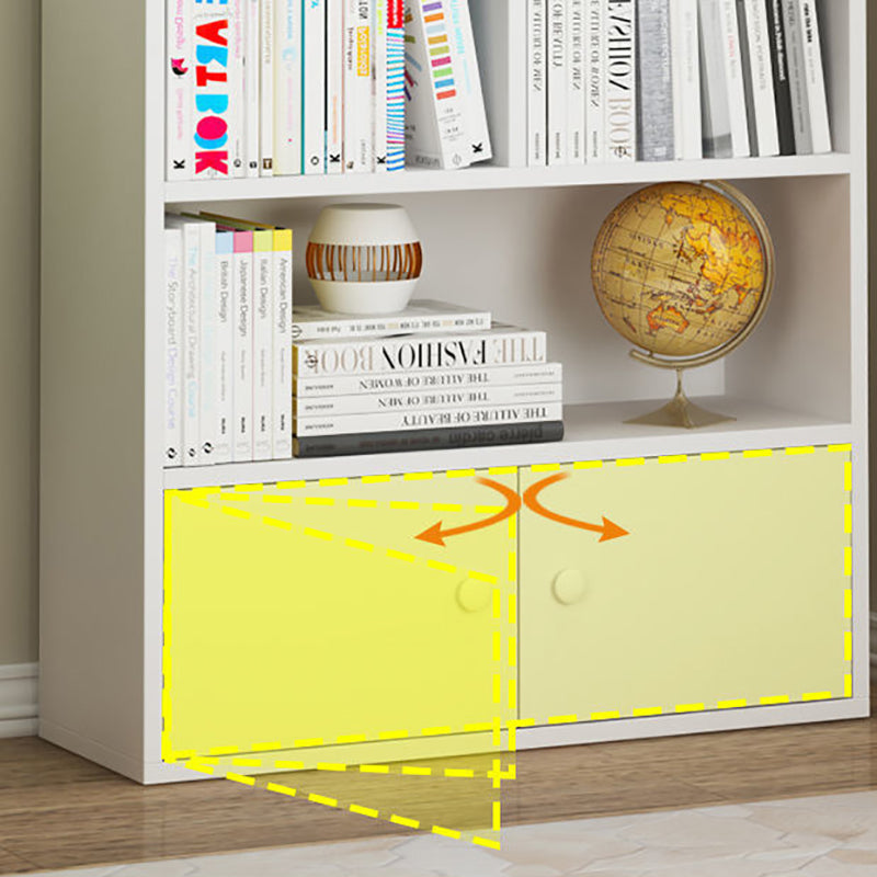 Modern Style Bookshelf Closed Back Engineered Wood Urban Bookcase for Home