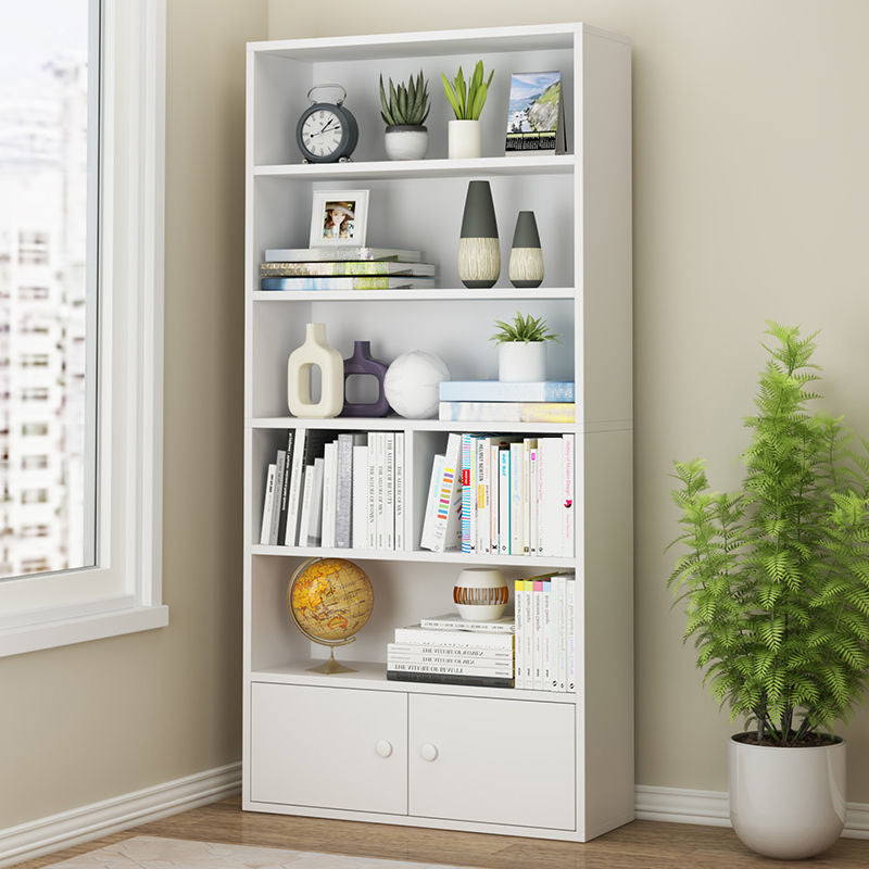 Modern Style Bookshelf Closed Back Engineered Wood Urban Bookcase for Home