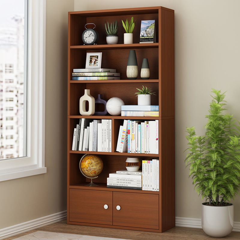 Modern Style Bookshelf Closed Back Engineered Wood Urban Bookcase for Home