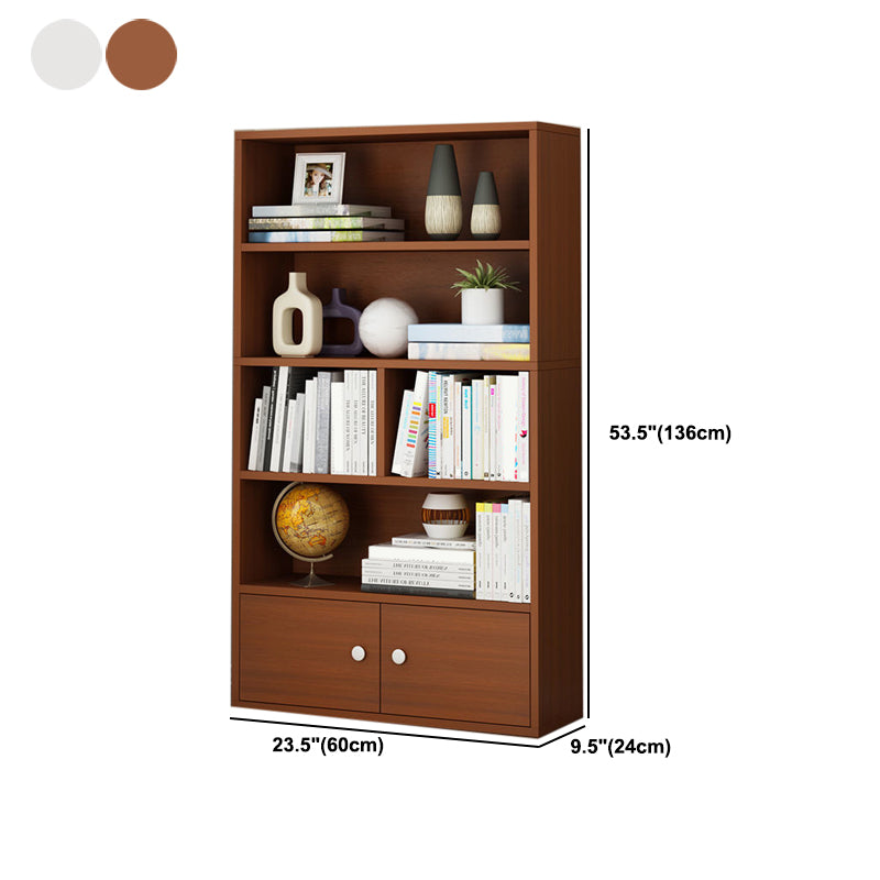 Modern Style Bookshelf Closed Back Engineered Wood Urban Bookcase for Home
