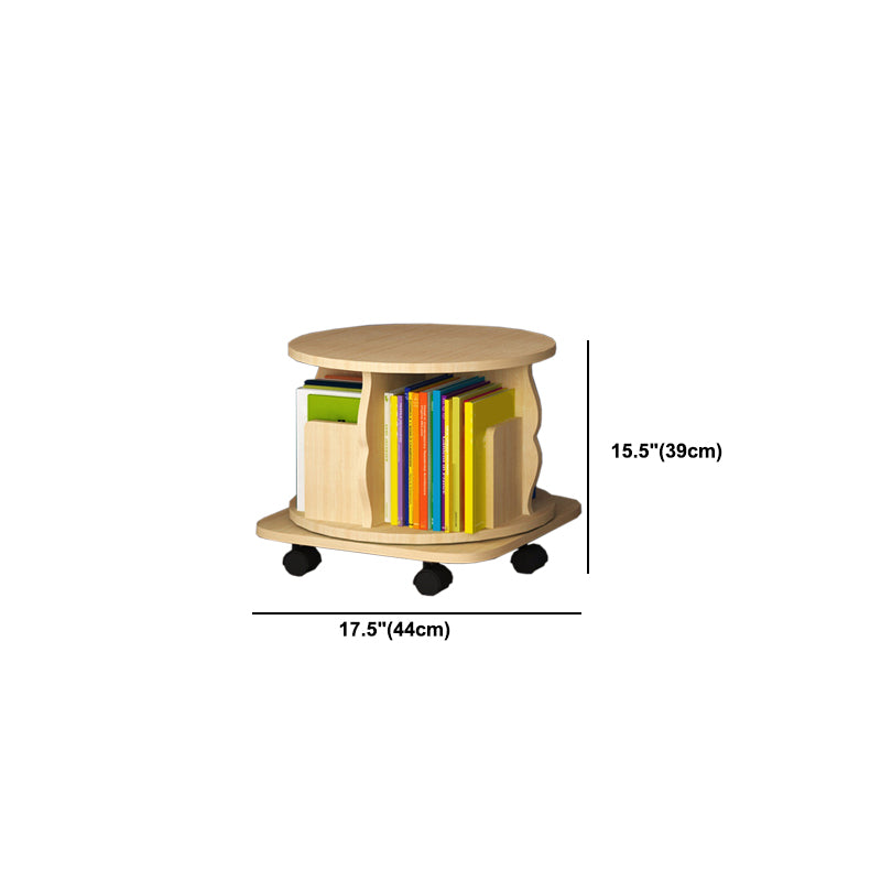 Modern Wood Bookcase Natural 17.3" W Engineered Wood Book Shelf for Home Office