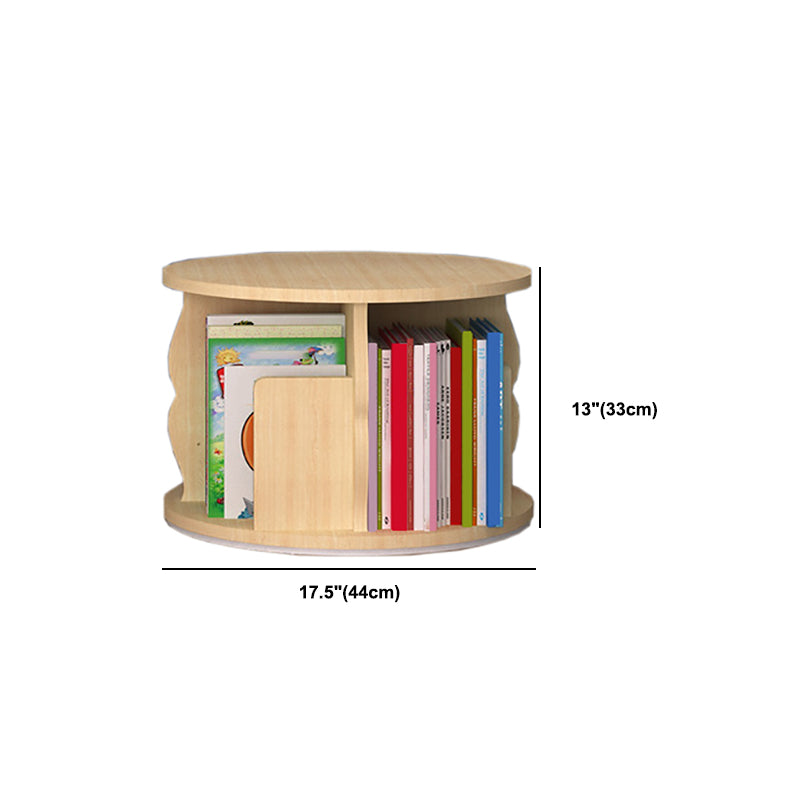 Modern Wood Bookcase Natural 17.3" W Engineered Wood Book Shelf for Home Office