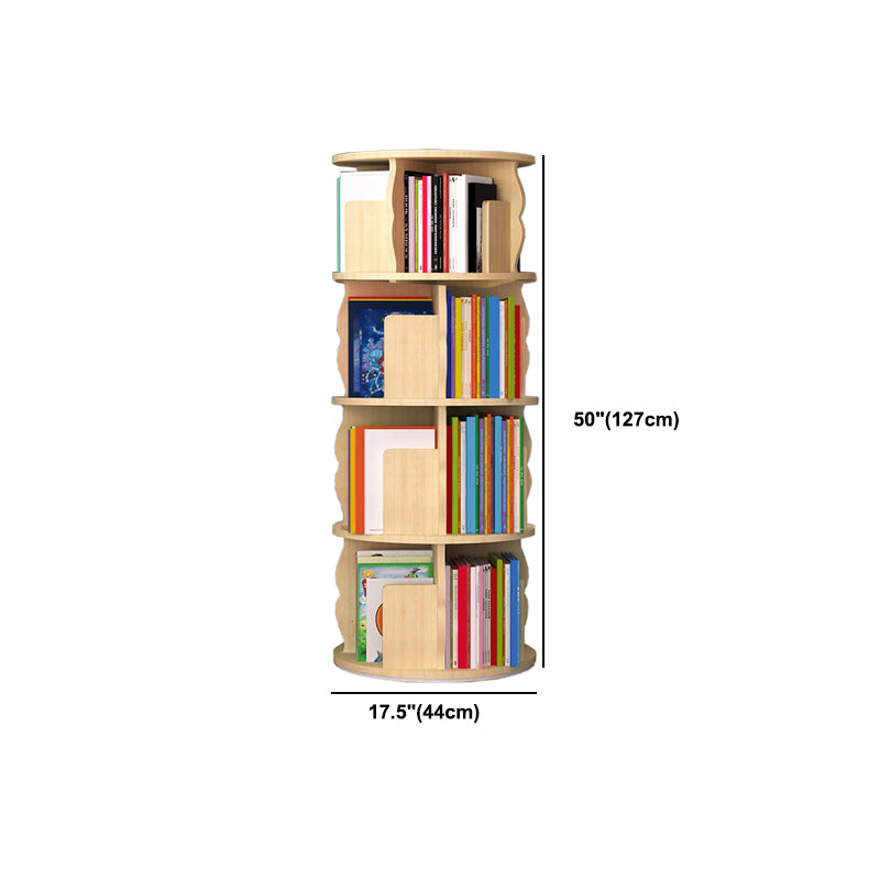 Modern Wood Bookcase Natural 17.3" W Engineered Wood Book Shelf for Home Office