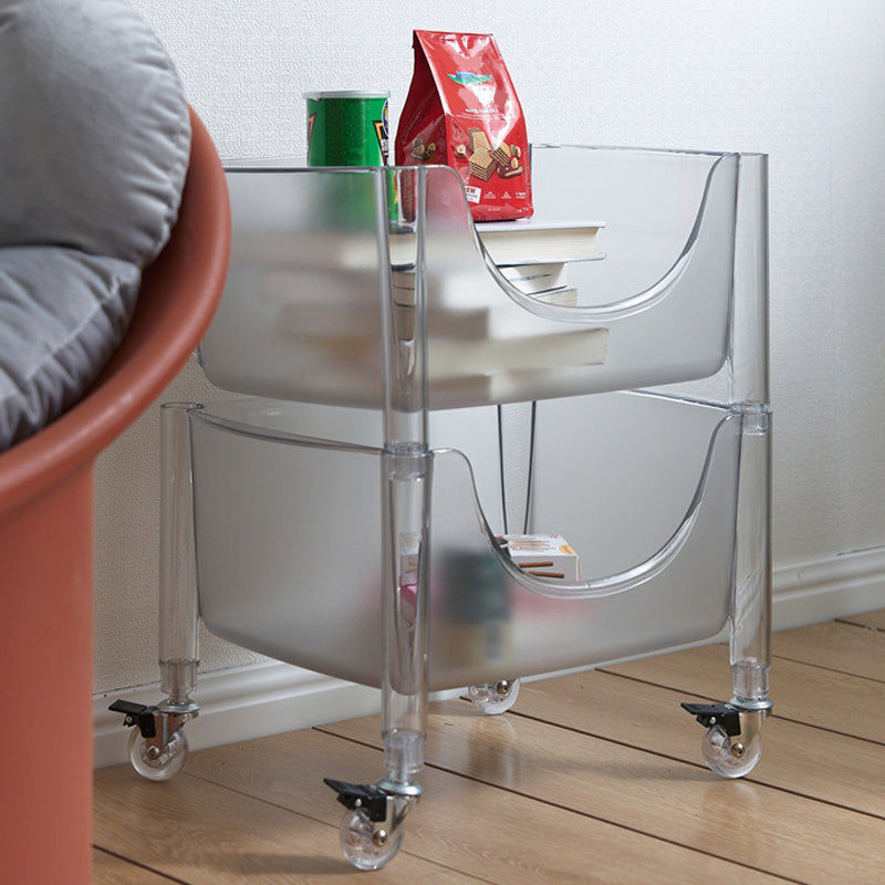 Multi Tiers Plastic Bookcase 12.2" Wide Standard Shelf Bookcase for Home Office