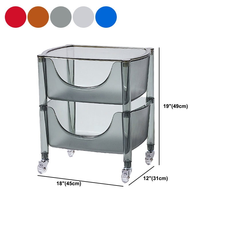 Multi Tiers Plastic Bookcase 12.2" Wide Standard Shelf Bookcase for Home Office