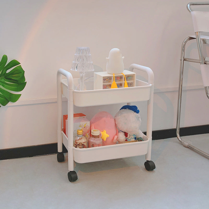 Modern Pure White Shelf Bookcase Etagere Plastic Bookcase Multi Tiers for Office