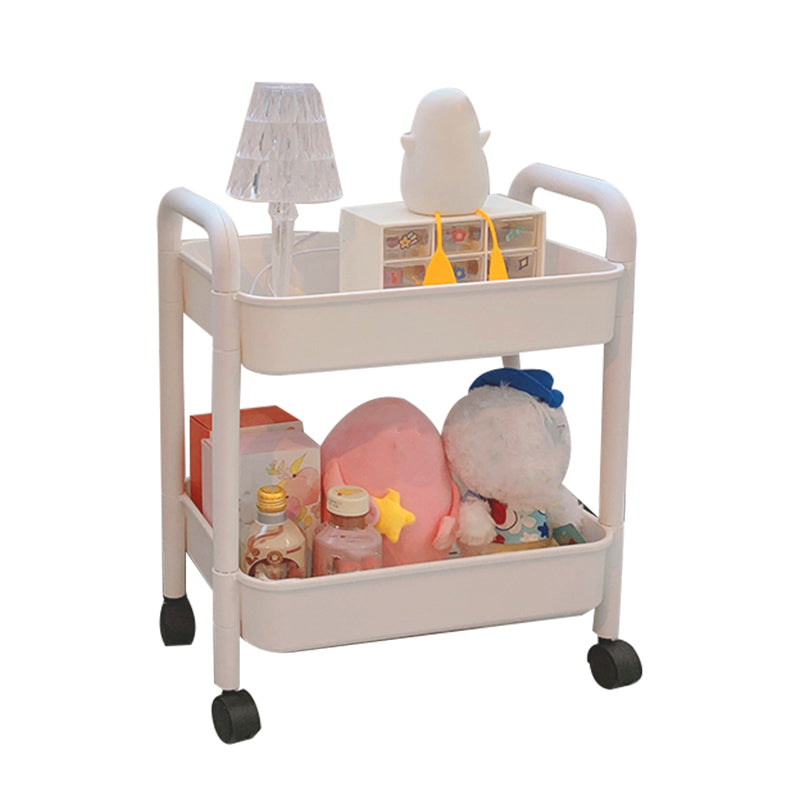 Modern Pure White Shelf Bookcase Etagere Plastic Bookcase Multi Tiers for Office