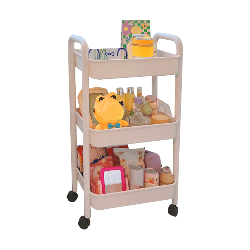 Modern Pure White Shelf Bookcase Etagere Plastic Bookcase Multi Tiers for Office