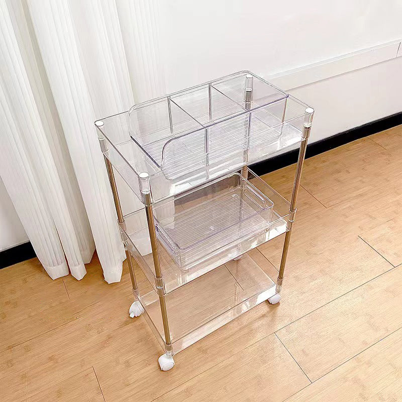 Modern Pure White Shelf Bookcase Etagere Plastic Bookcase Multi Tiers for Office