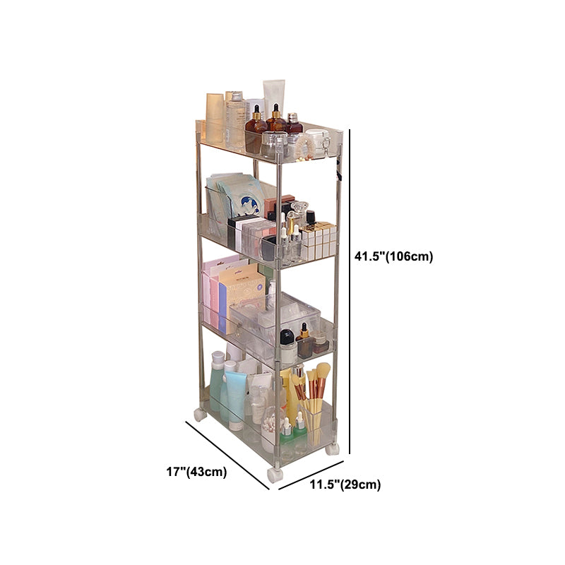 Modern Pure White Shelf Bookcase Etagere Plastic Bookcase Multi Tiers for Office