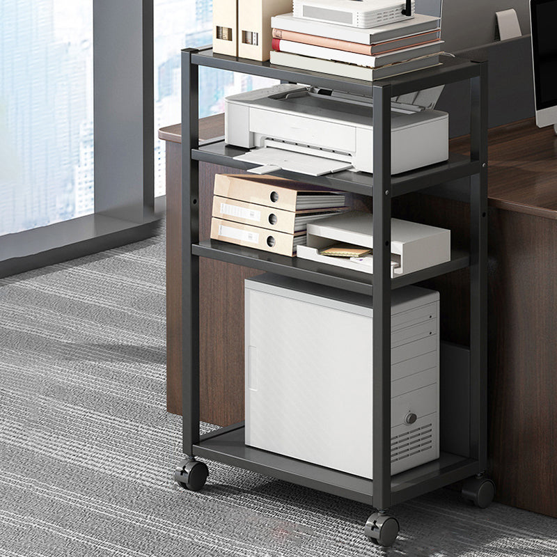 Adjustable and Metal Bookcase 11.8-inch Wide Contemporary Bookshelf