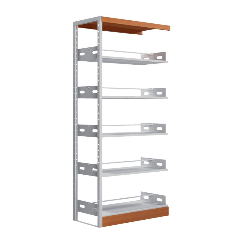 Standard Metal Bookshelf 5 Tiers Contemporary Bookcase for Home Office 78.7"H