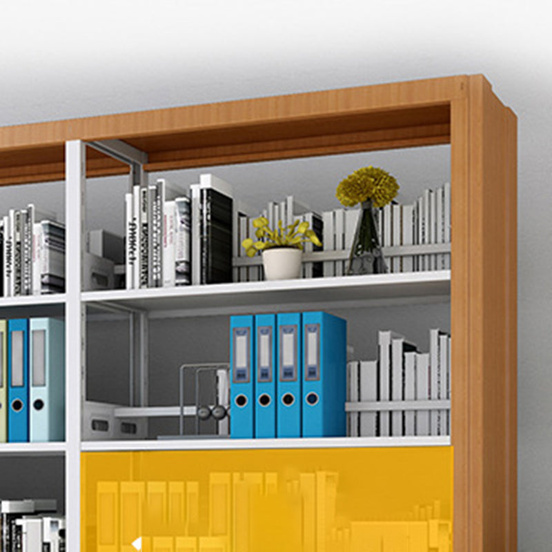 Standard Metal Bookshelf 5 Tiers Contemporary Bookcase for Home Office 78.7"H