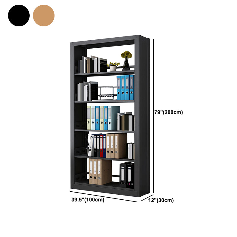 Standard Metal Bookshelf 5 Tiers Contemporary Bookcase for Home Office 78.7"H