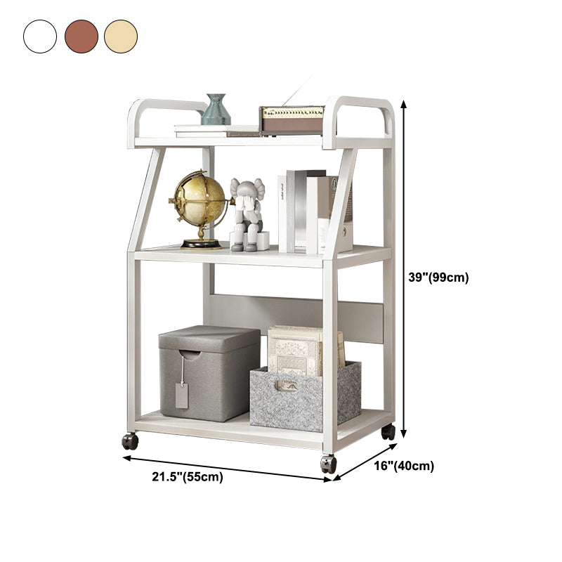 Ladder Wood and Metal Bookshelf, Multi Tiers Contemporary Bookcase for Living Room