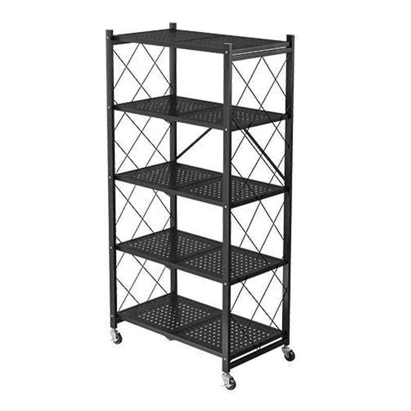 Steel Bookcase, 14.5" W, Geometric 3/4/5-Shelf Stackable Bookshelf Shelves