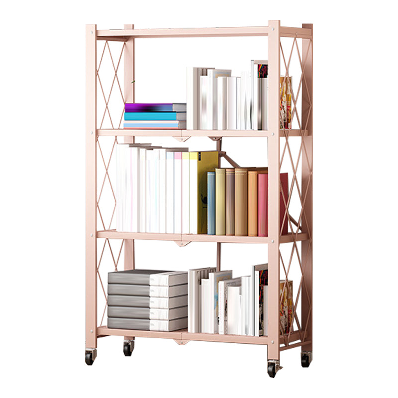 Steel Bookcase, 14.5" W, Geometric 3/4/5-Shelf Stackable Bookshelf Shelves