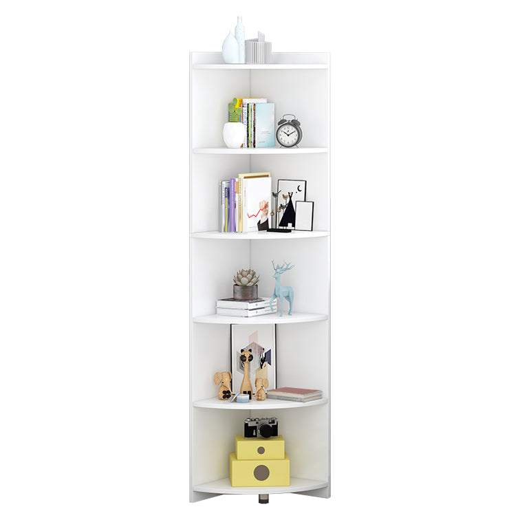 Closed Wooden Bookshelf Modern Home Living Room Multi-layer Corner Bookcase