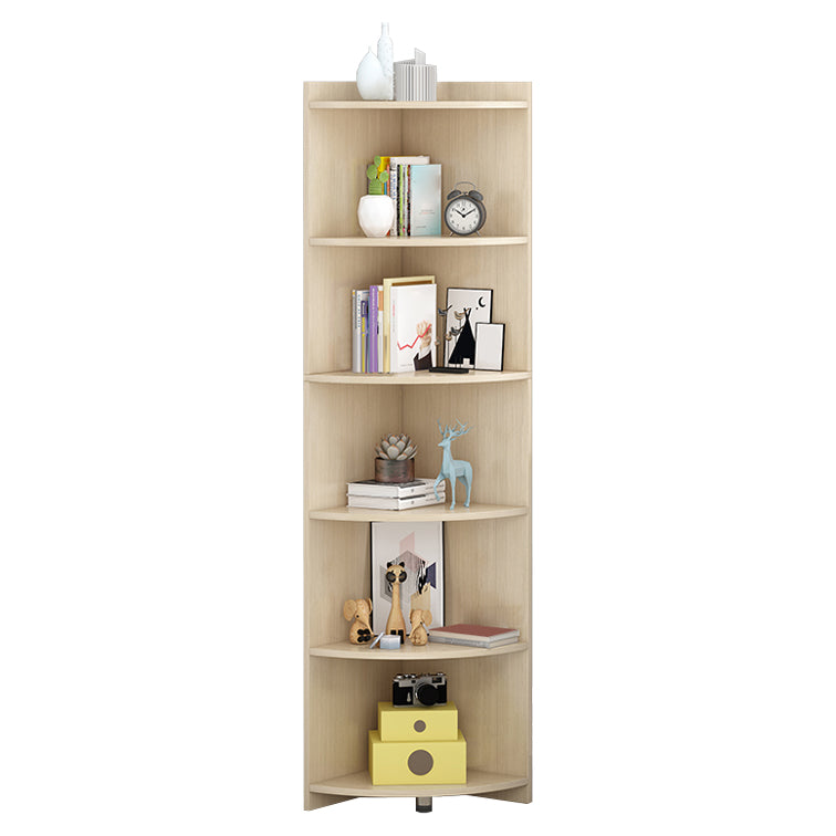 Closed Wooden Bookshelf Modern Home Living Room Multi-layer Corner Bookcase