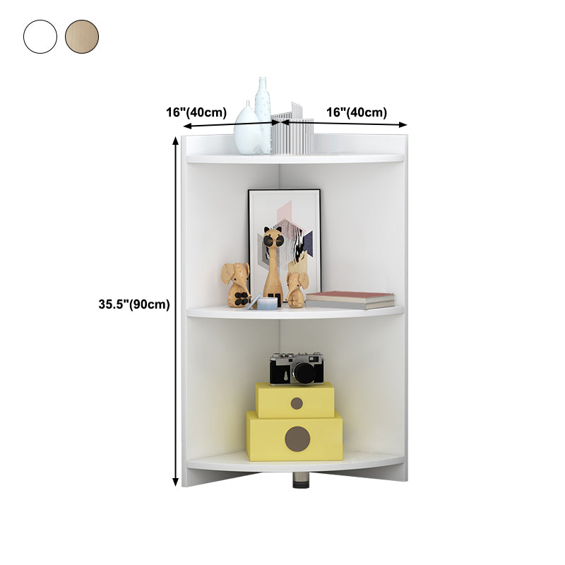 Closed Wooden Bookshelf Modern Home Living Room Multi-layer Corner Bookcase