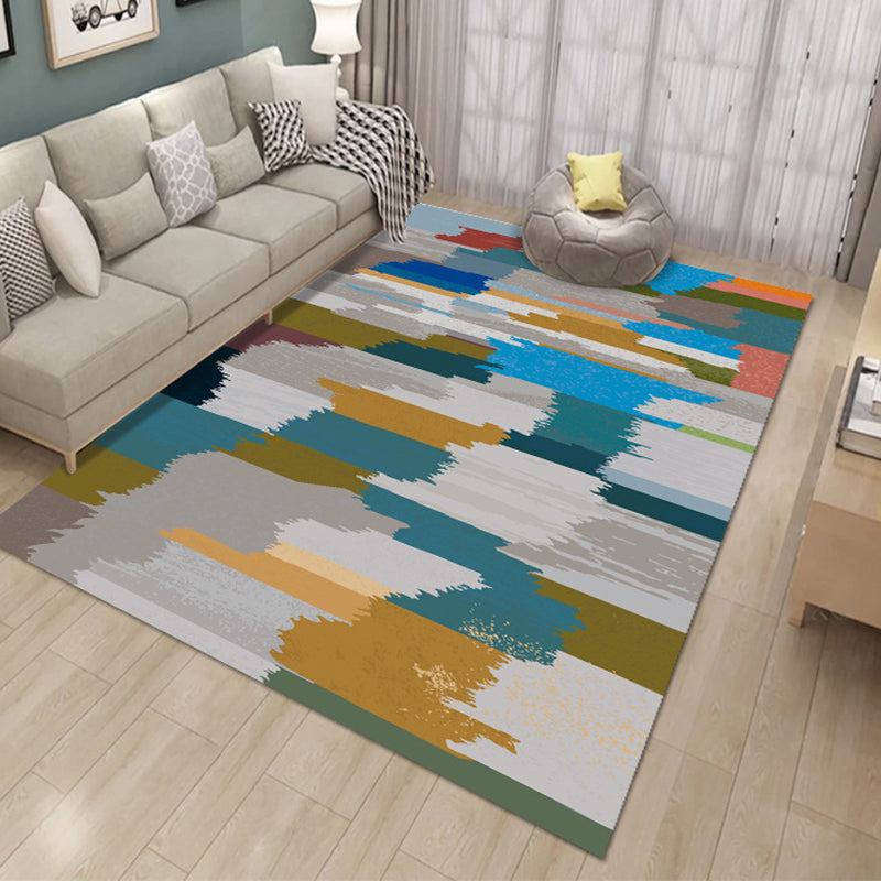 Modern Carpet Funky Abstract Print Carpet Polyester Carpet with Non-Slip Backing