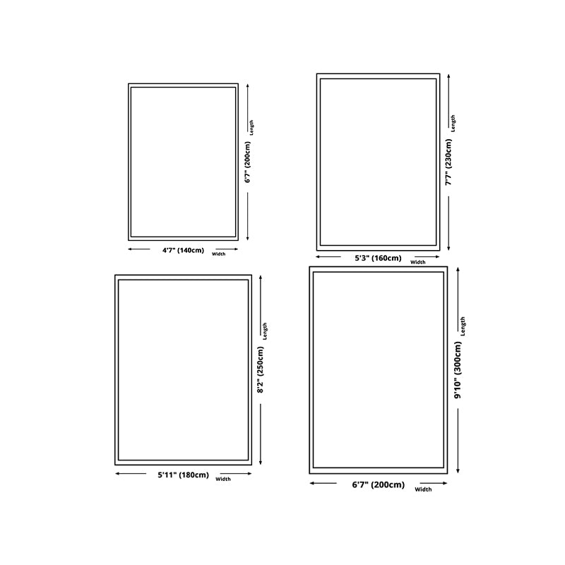 Stylish Abstract Print Carpet Washable Rug Polyester Stain Resistant Carpet for Home Decor