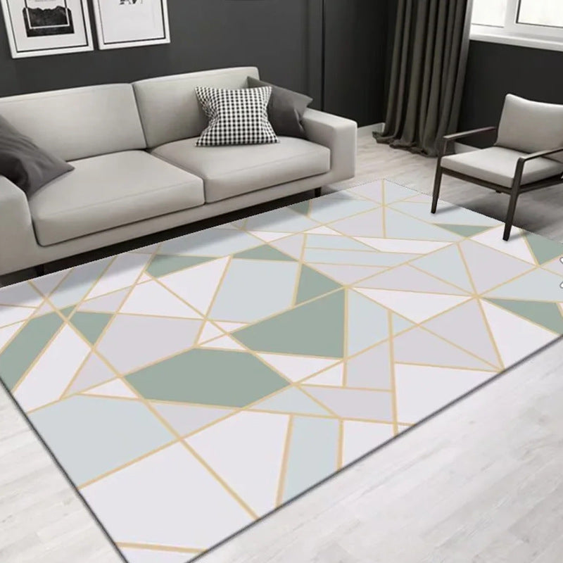 Geometric Indoor Rug Modern Area Rug Polyester Carpet for Living Room
