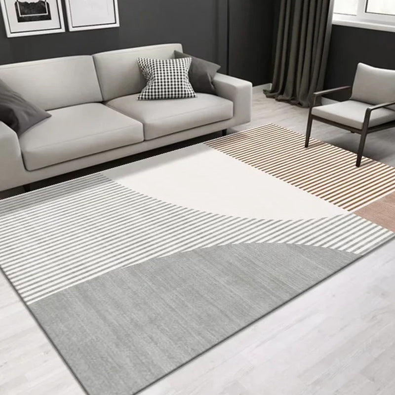 Modern Indoor Carpet Geometric Print Rug Polyester Stain Resistant Carpet for Home Decor