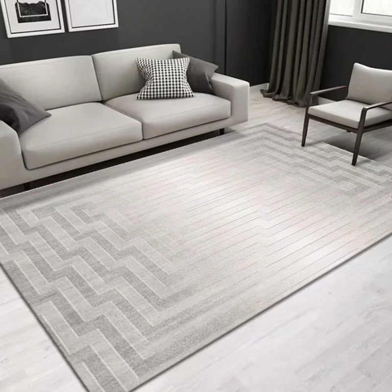 Modern Indoor Carpet Geometric Print Rug Polyester Stain Resistant Carpet for Home Decor