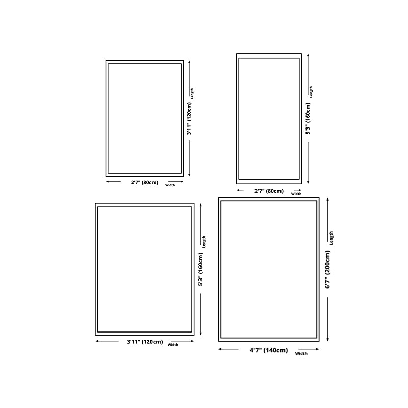 Modern Indoor Carpet Geometric Print Rug Polyester Stain Resistant Carpet for Home Decor