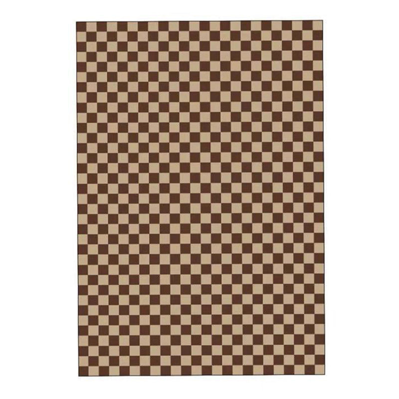Modern Plaid Carpet Polyester Indoor Rug Non-Slip Backing Rug for Home Decoration
