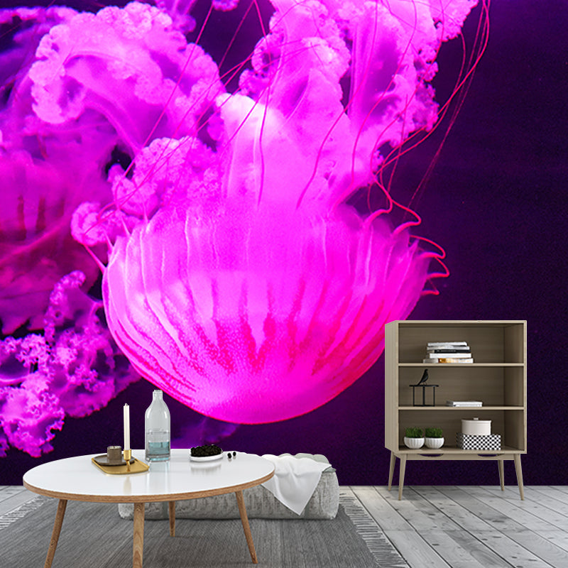 Stunning Wall Mural Jellyfish Patterned Sitting Room Wall Mural