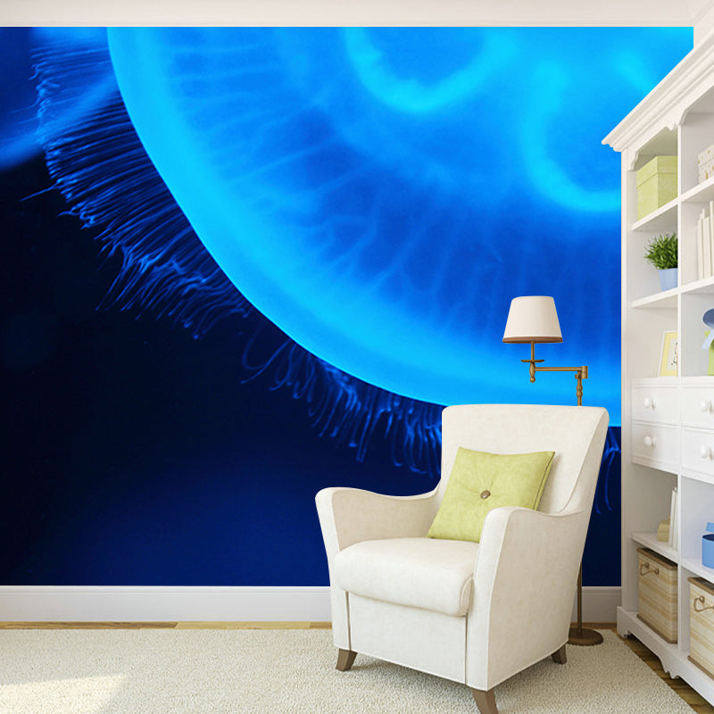 Attractive Wall Mural Jellyfish Printed Drawing Room Wall Mural