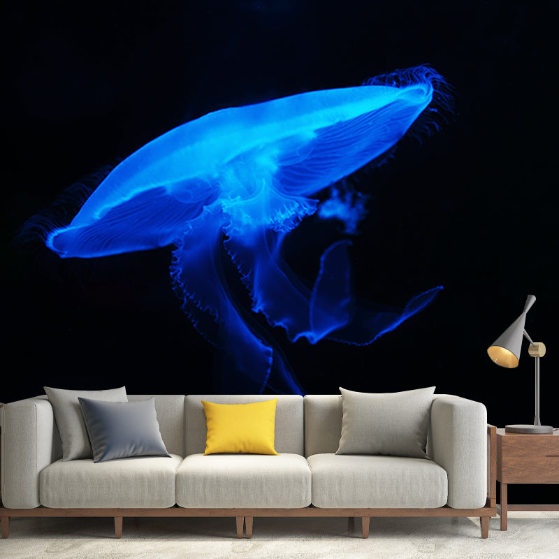 Attractive Wall Mural Jellyfish Printed Drawing Room Wall Mural