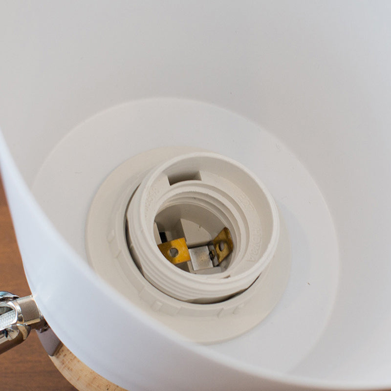 Modernism Metal Shaded Wall Light Polish Finish Wood Lighting for Room