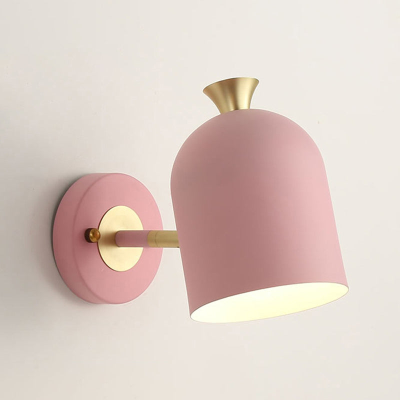 Modernism Macaron Wall Light Metal Shaded Lighting for Bedroom