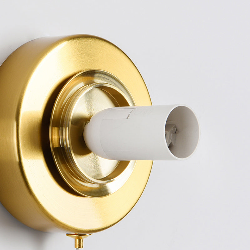 Kids Style 1 - Light Wall Sconce in White Moon Shape Resin and Iron Wall Light