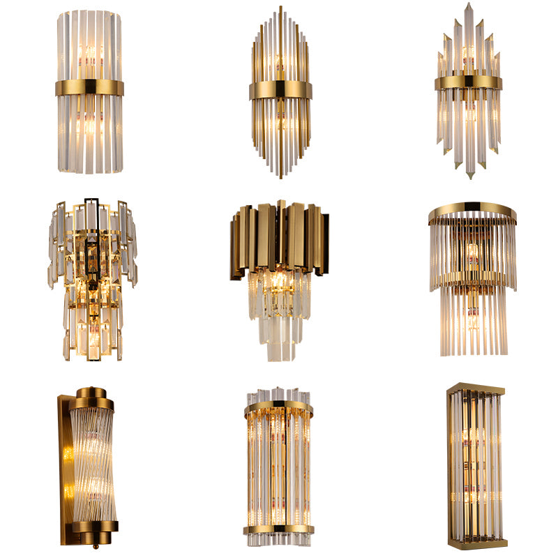 Wall Mounted Lighting Minimalist Style Crystal Wall Sconce Lighting