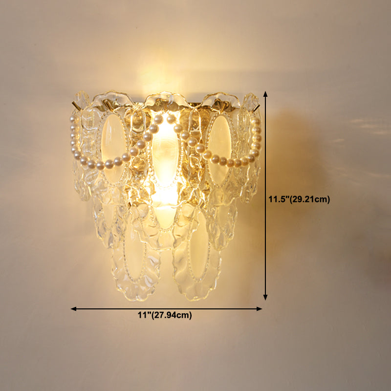 Wall Light Fixture Modern Style Glass Shaded Wall Mount Lighting