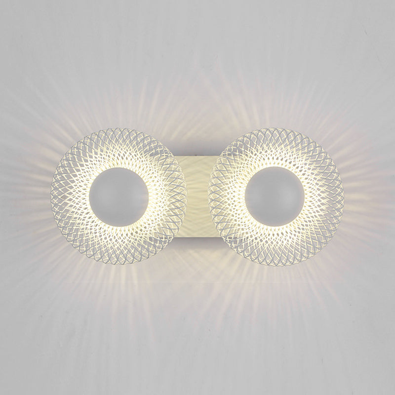 Contemporary Wall Sconce Circular Metal Wall Light for Bedroom