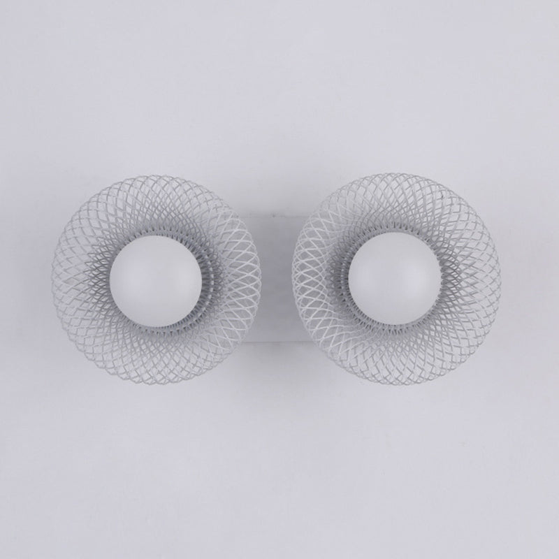 Contemporary Wall Sconce Circular Metal Wall Light for Bedroom
